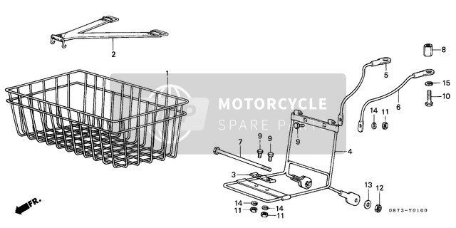 Honda C70Z 1977 Front Basket for a 1977 Honda C70Z